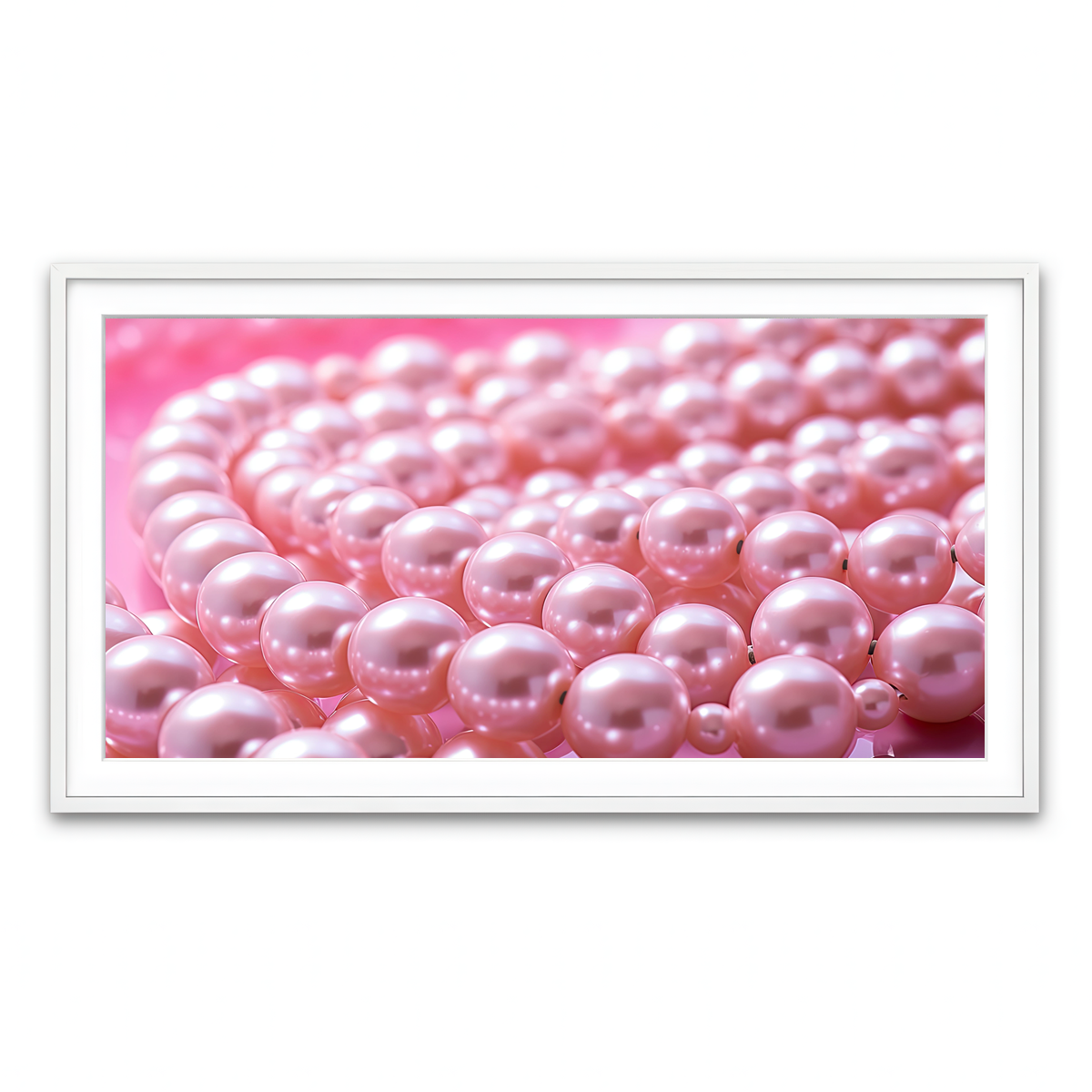 Framed Print 2x1 White