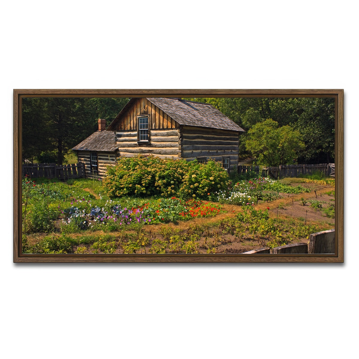 AUTO-MOCKUP WHITE | Pedersen House and Garden | 1 Piece | Walnut Framed Canvas | group=2x1