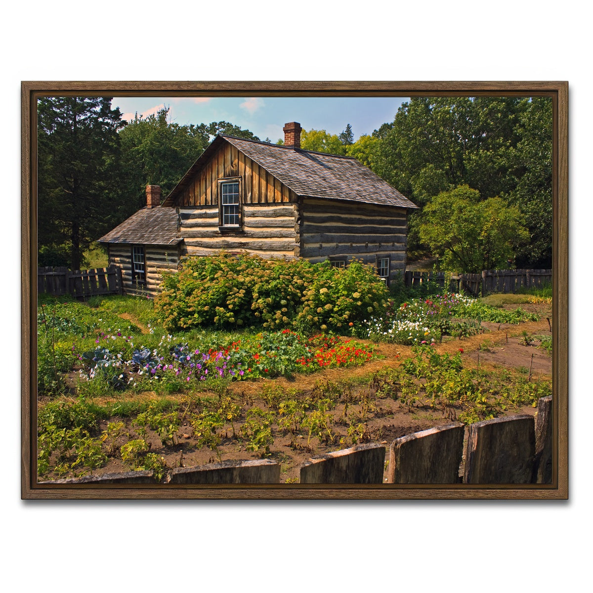 AUTO-MOCKUP WHITE | Pedersen House and Garden | 1 Piece | Walnut Framed Canvas | group=4x3