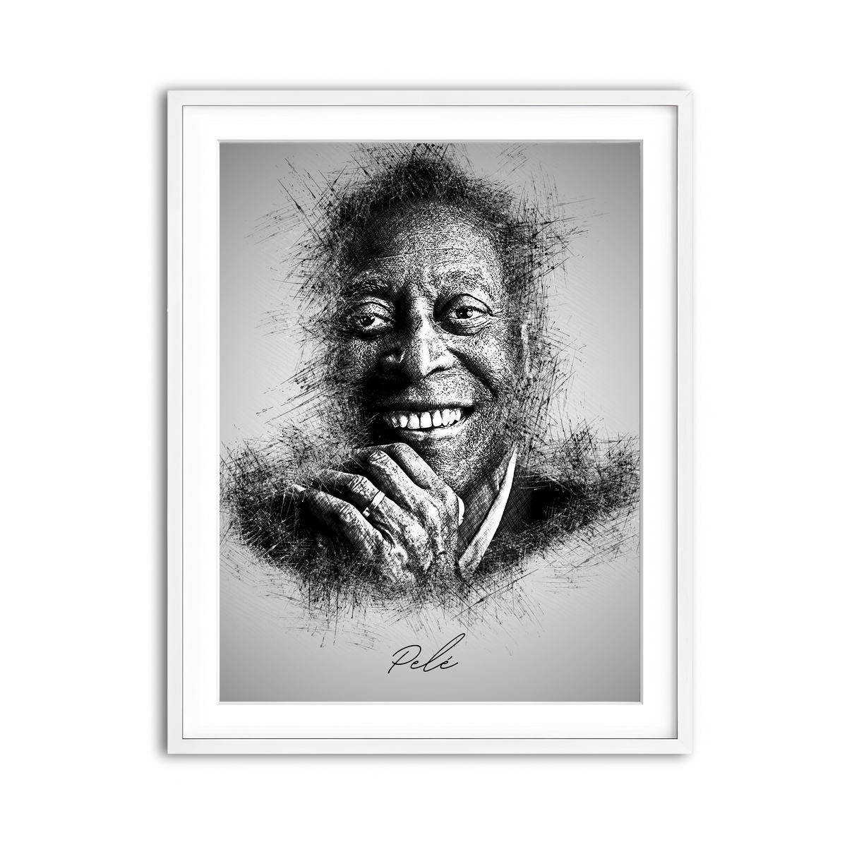 Framed Print 3x4 White