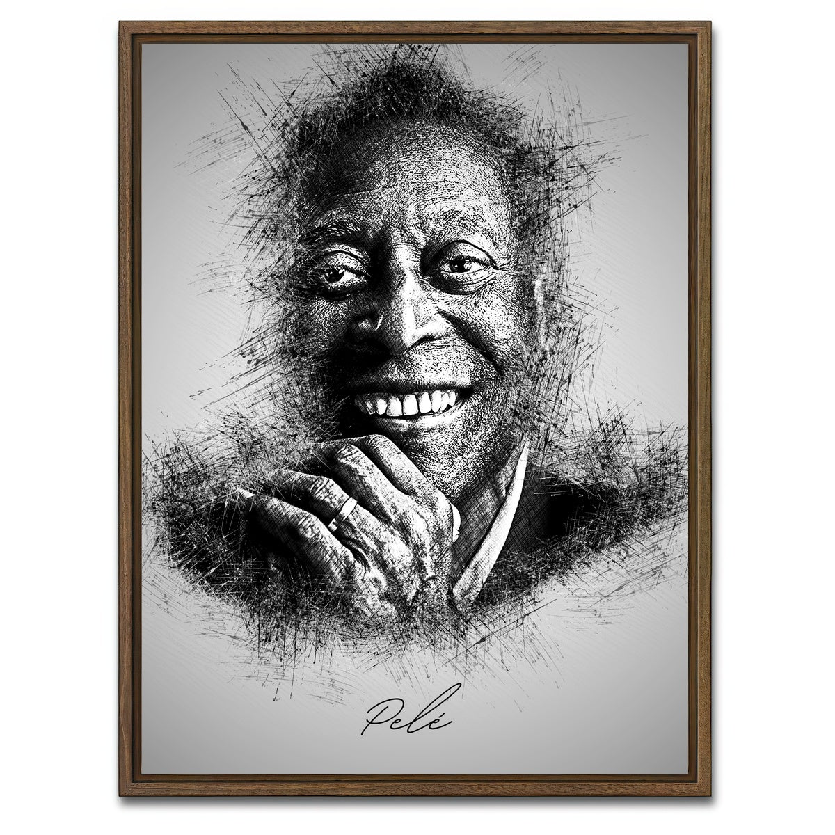 AUTO-MOCKUP WHITE | Pele | 1 Piece | Walnut Framed Canvas | group=3x4