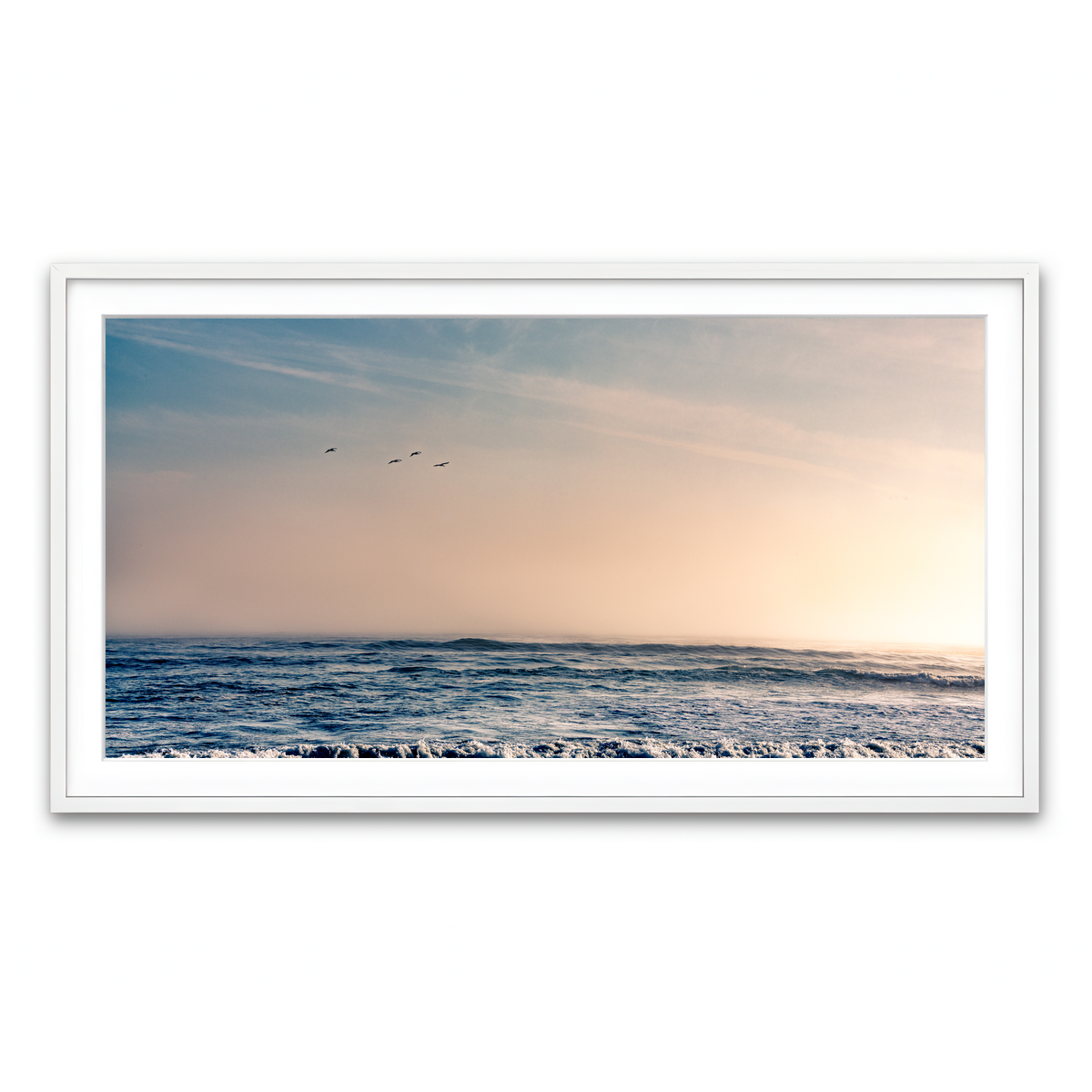 Framed Print 2x1 White