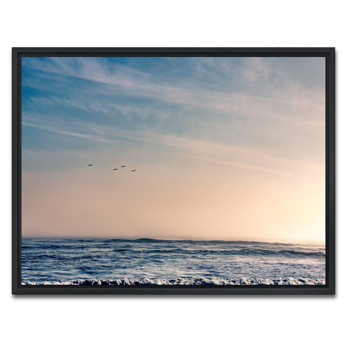 AUTO-MOCKUP WHITE | Pelican Sunset | 1 Piece | Black Framed Canvas | group=4x3