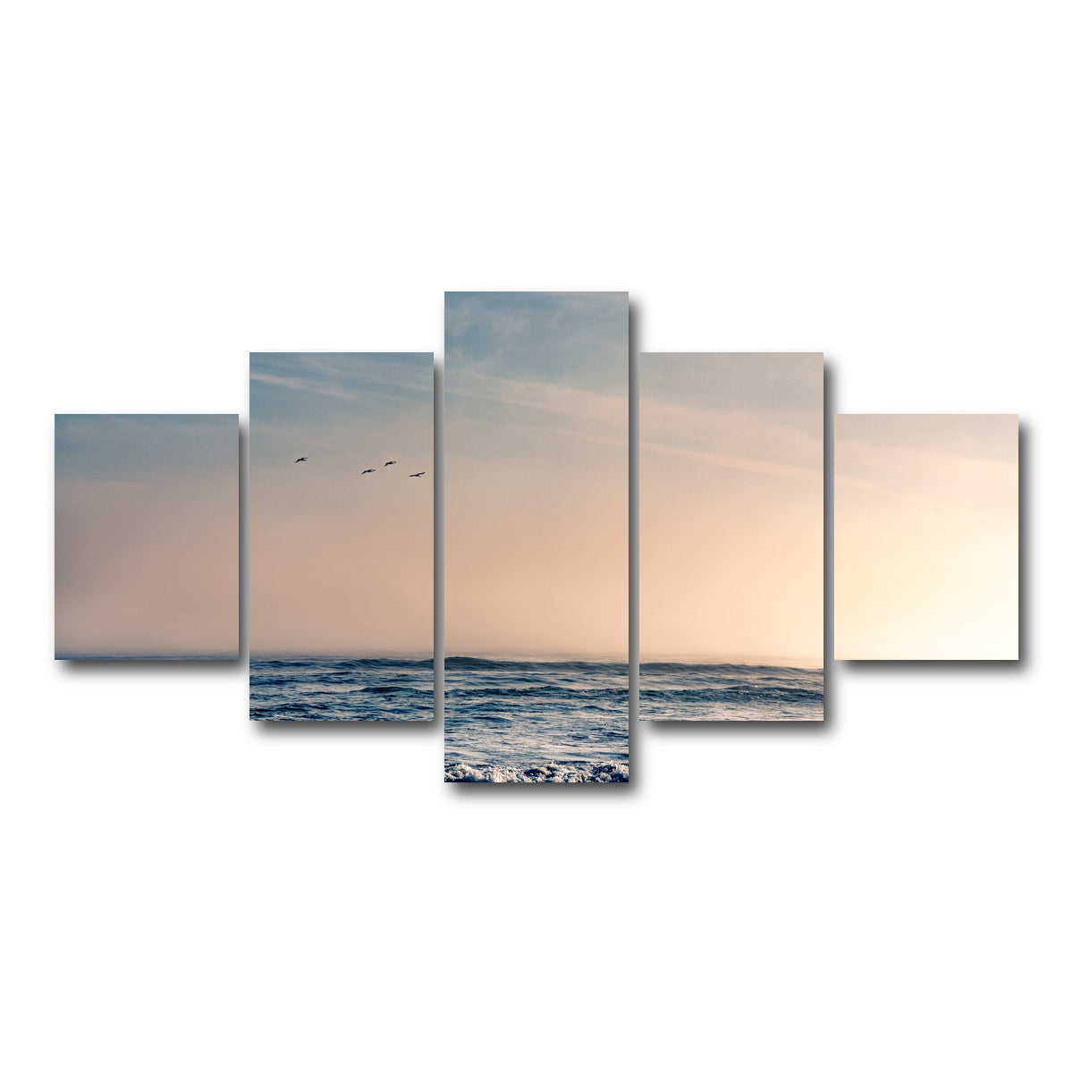 AUTO-MOCKUP WHITE | Pelican Sunset | 5 Piece | Gallery Wrap Canvas | group=5_short