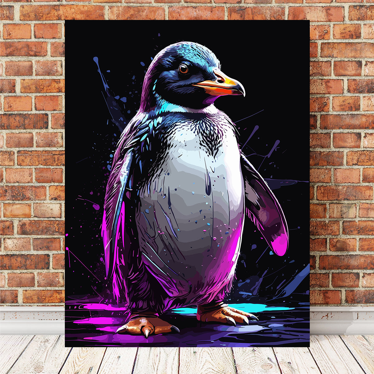 Penguin Animal Colorful Wall Art