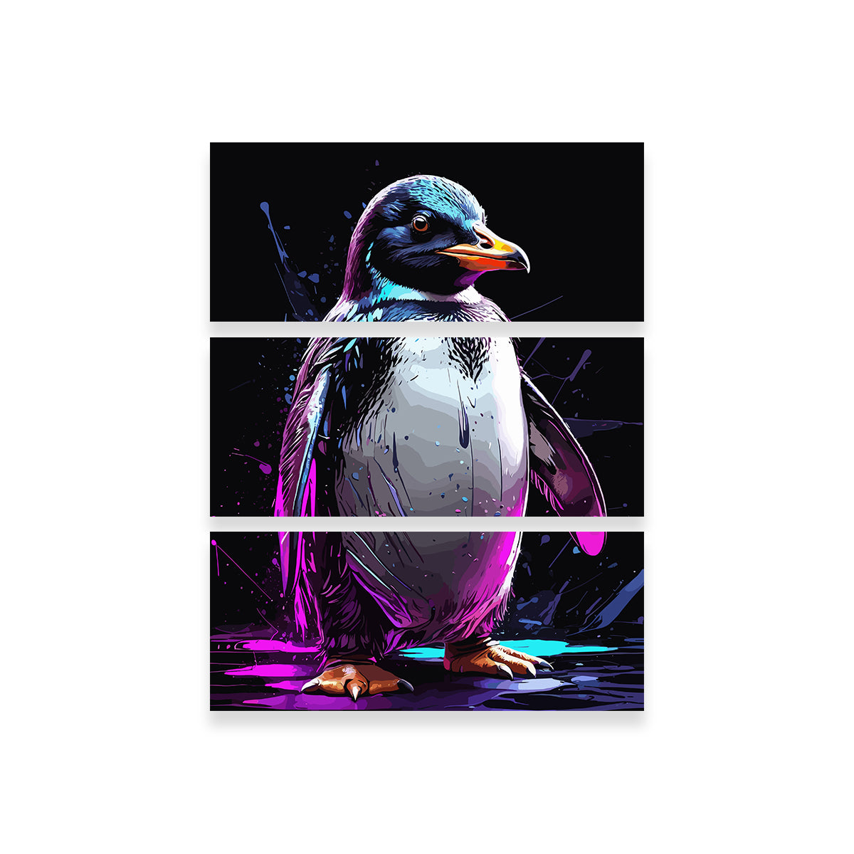 Penguin Animal Colorful Wall Art