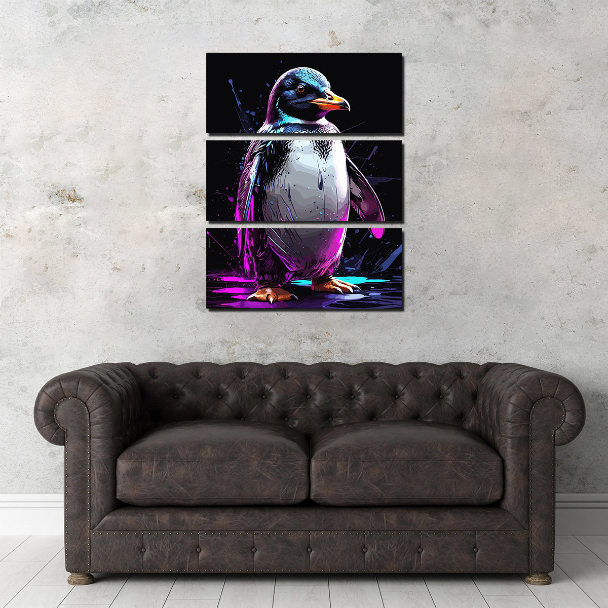 Penguin Animal Colorful Wall Art