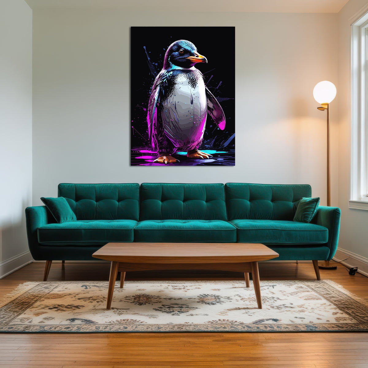 Penguin Animal Colorful Wall Art