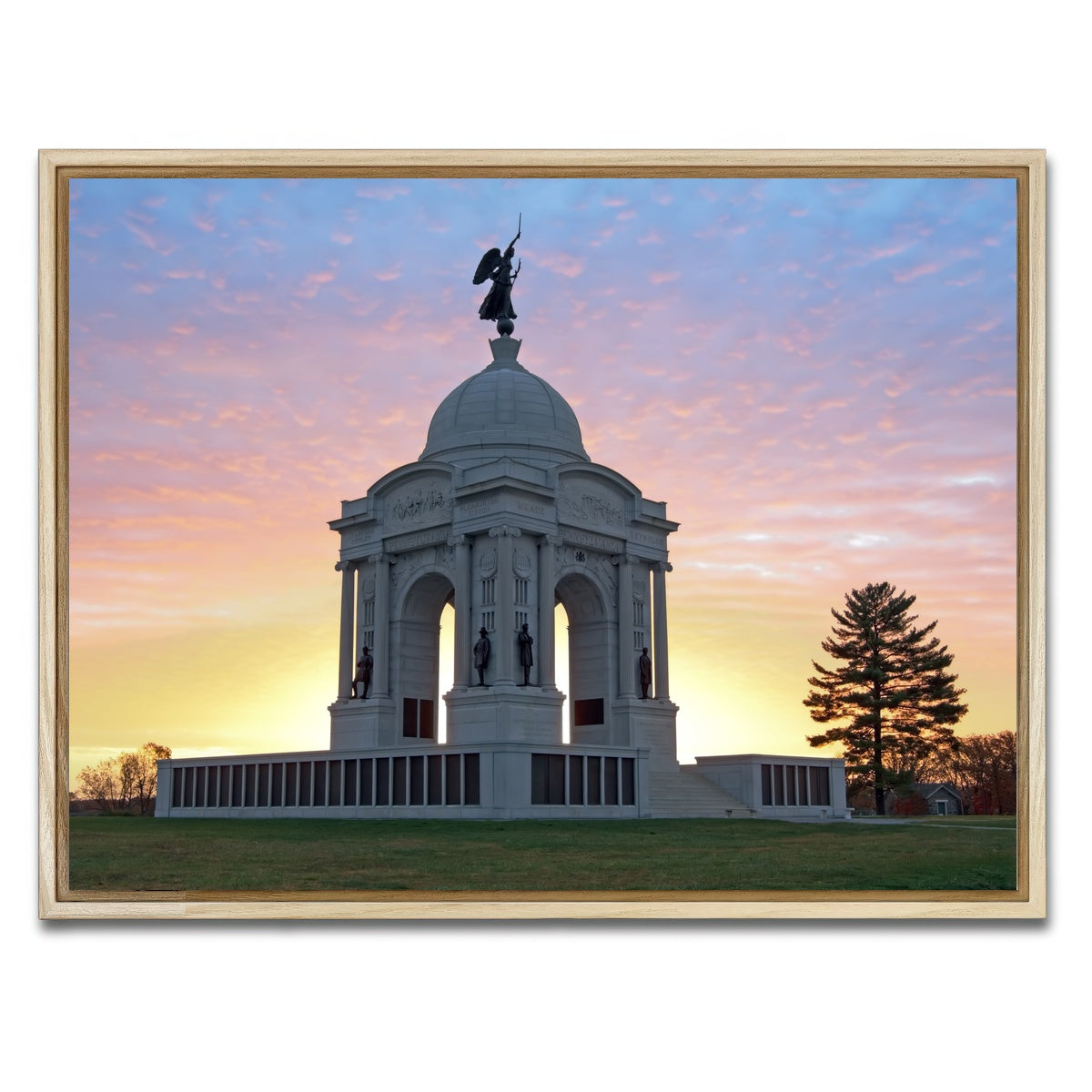 AUTO-MOCKUP WHITE | Pennsylvania Monument | 1 Piece | Natural Framed Canvas | group=4x3