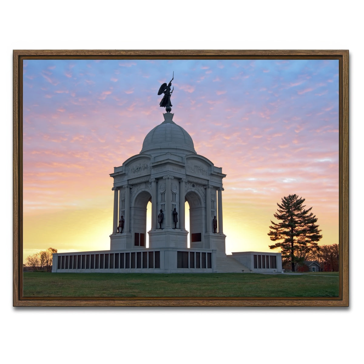 AUTO-MOCKUP WHITE | Pennsylvania Monument | 1 Piece | Walnut Framed Canvas | group=4x3