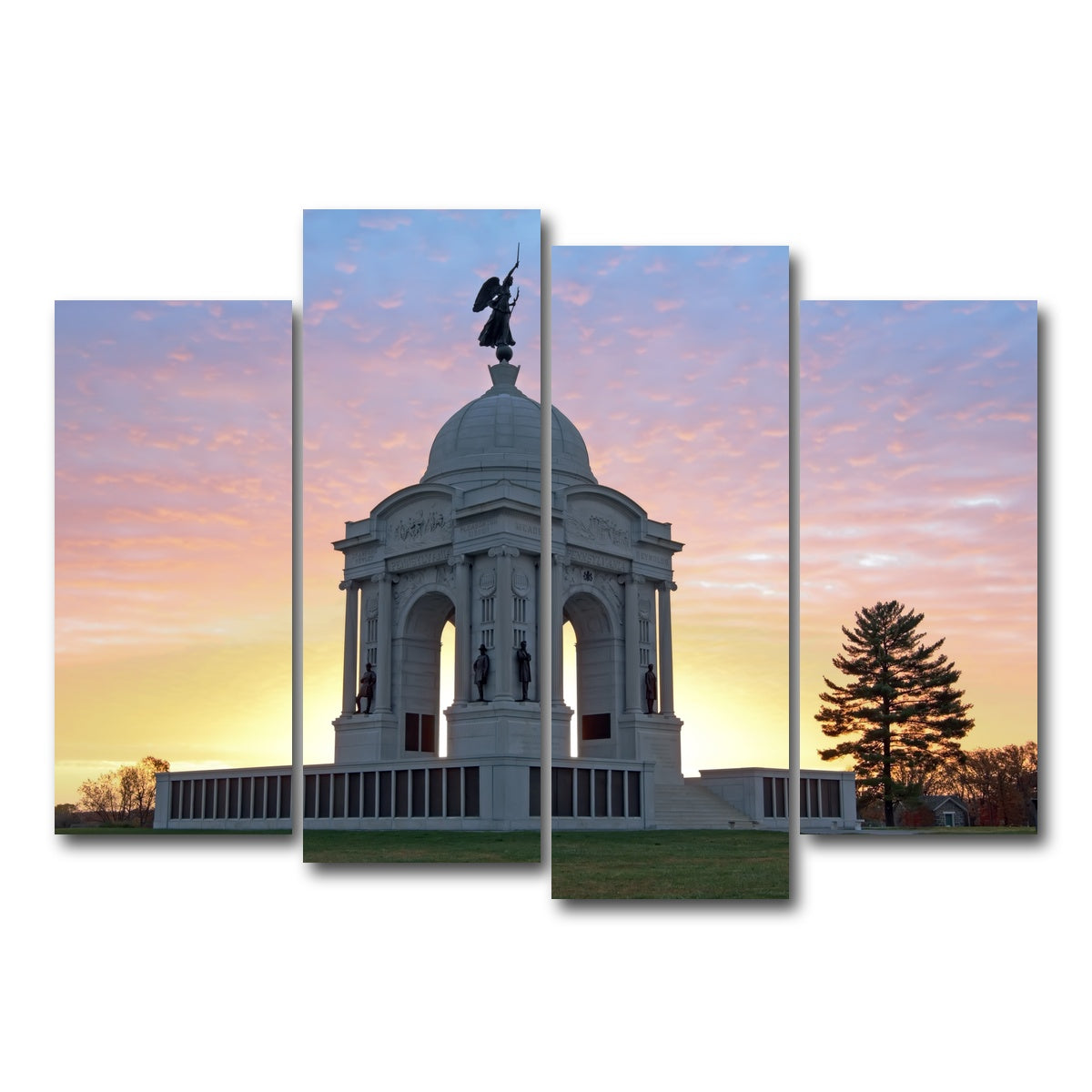 AUTO-MOCKUP WHITE | Pennsylvania Monument | 4 Piece | Gallery Wrap Canvas | group=4_normal