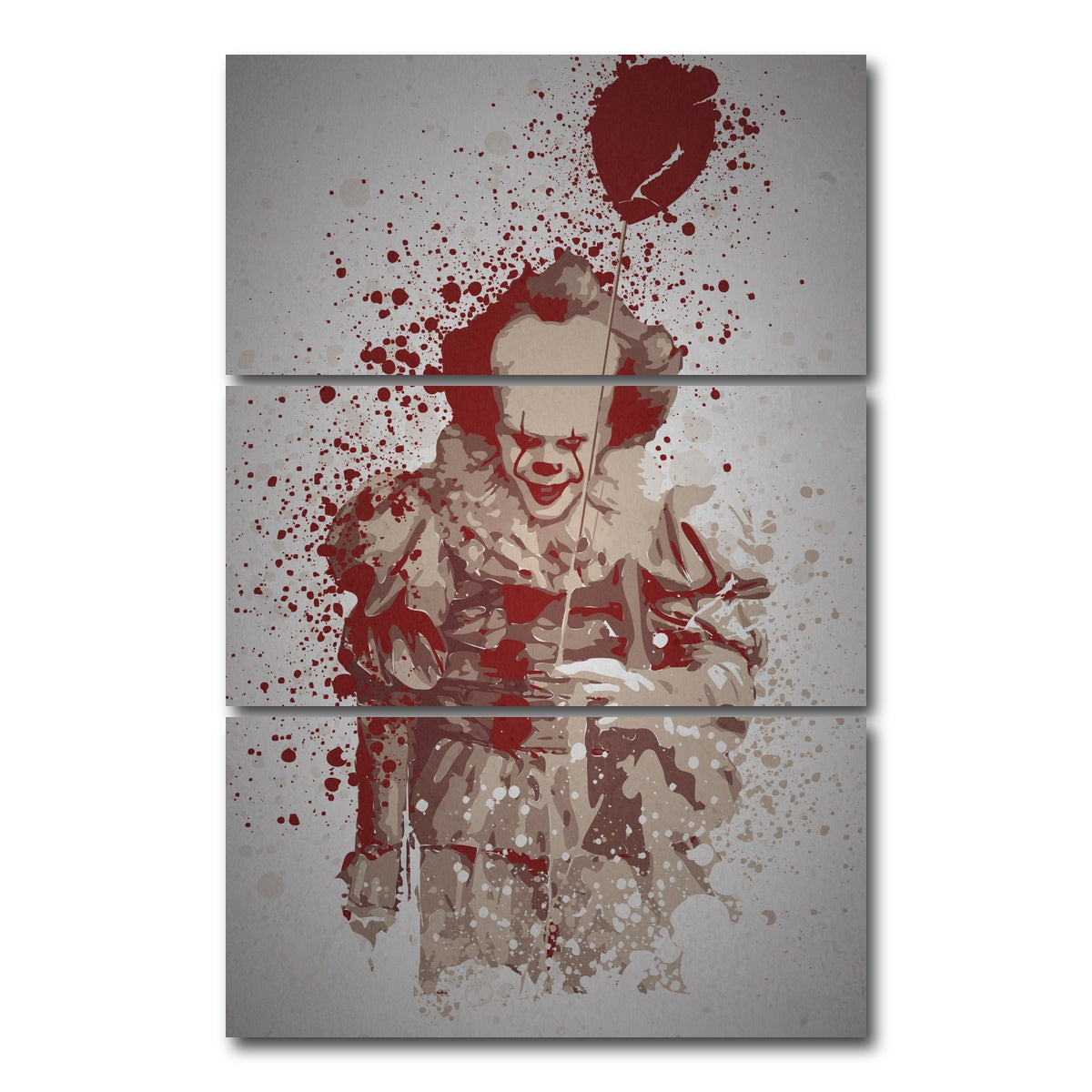 AUTO-MOCKUP WHITE | Pennywise | 3 Piece | Gallery Wrap Canvas | group=12x24_stacked