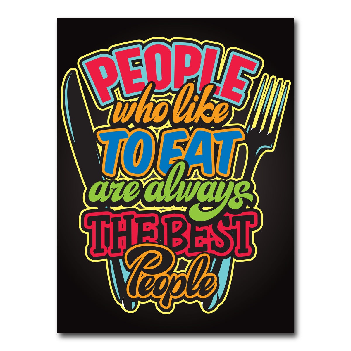 AUTO-MOCKUP WHITE | People Who Like to Eat | 1 Piece | Gallery Wrap Canvas | group=3x4