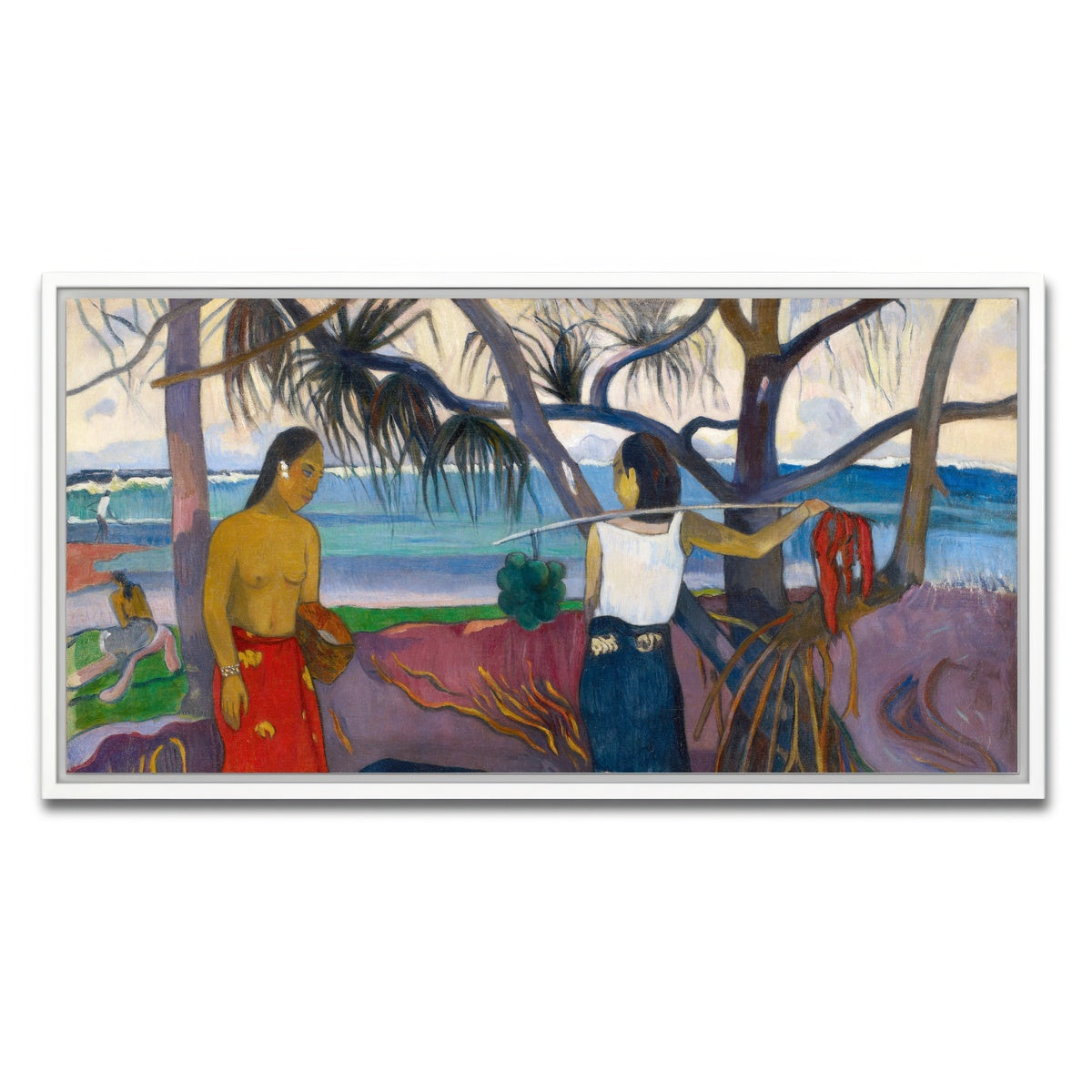 AUTO-MOCKUP WHITE | People in Landscape | 1 Piece | White Framed Canvas | group=2x1