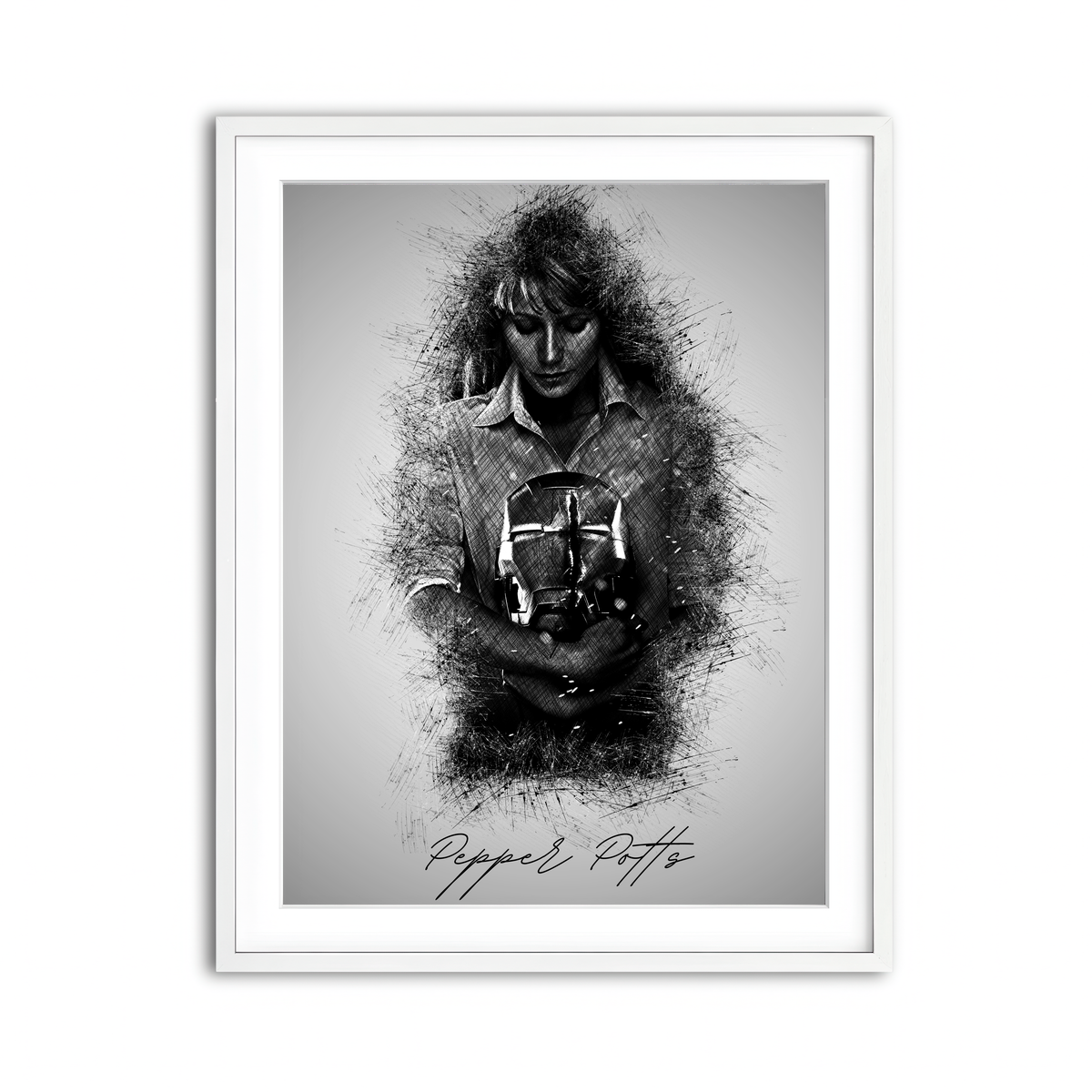 Framed Print 3x4 White