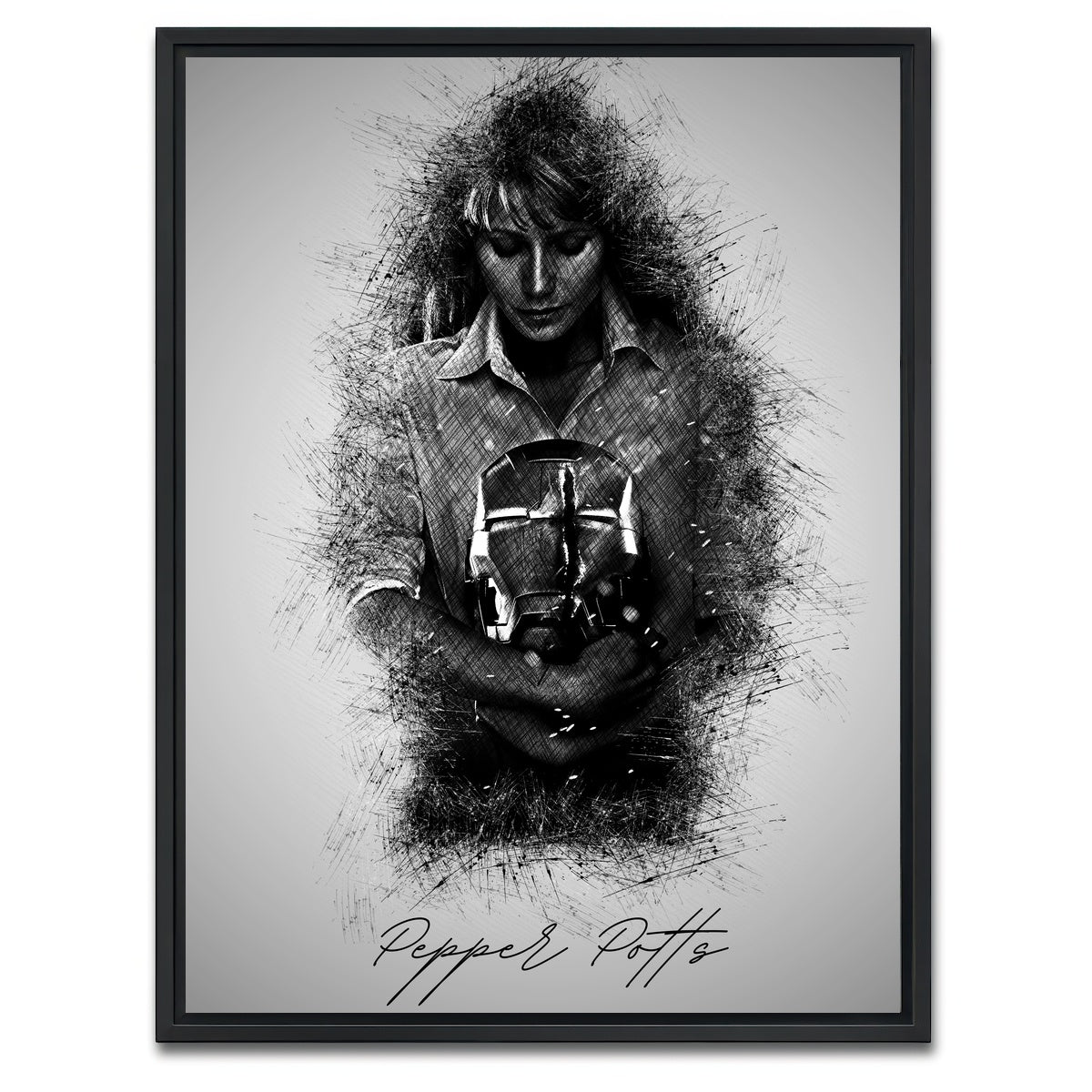 AUTO-MOCKUP WHITE | Pepper Potts | 1 Piece | Black Framed Canvas | group=3x4