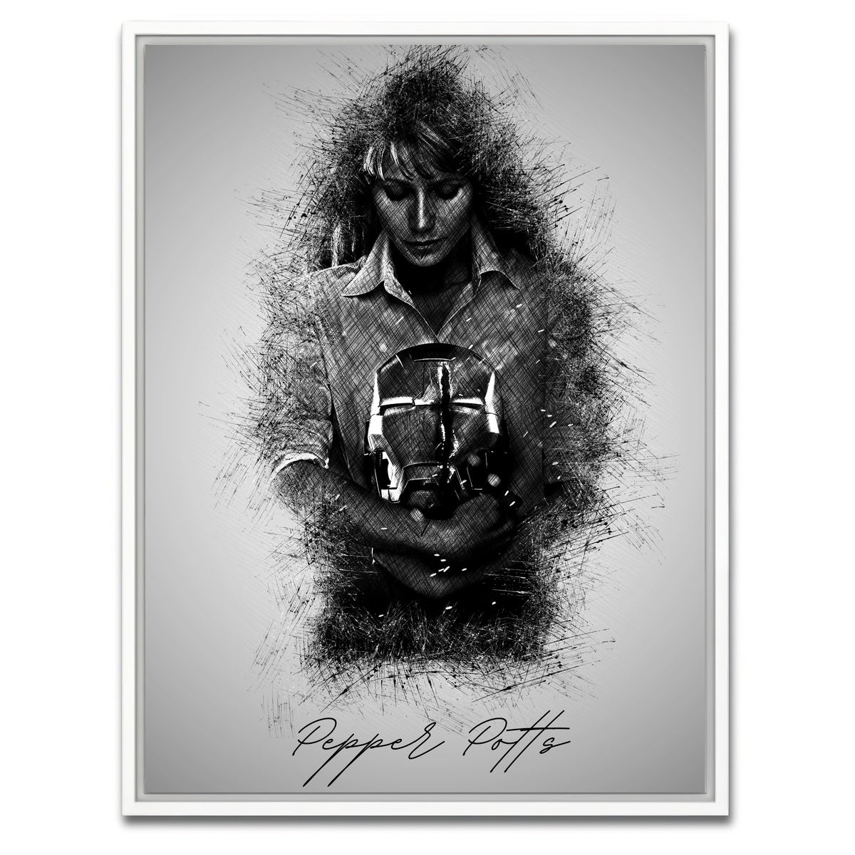 AUTO-MOCKUP WHITE | Pepper Potts | 1 Piece | White Framed Canvas | group=3x4