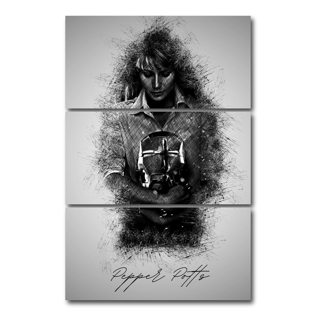 AUTO-MOCKUP WHITE | Pepper Potts | 3 Piece | Gallery Wrap Canvas | group=12x24_stacked