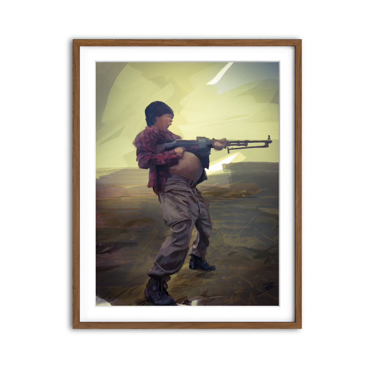 Framed Print 3x4 Walnut