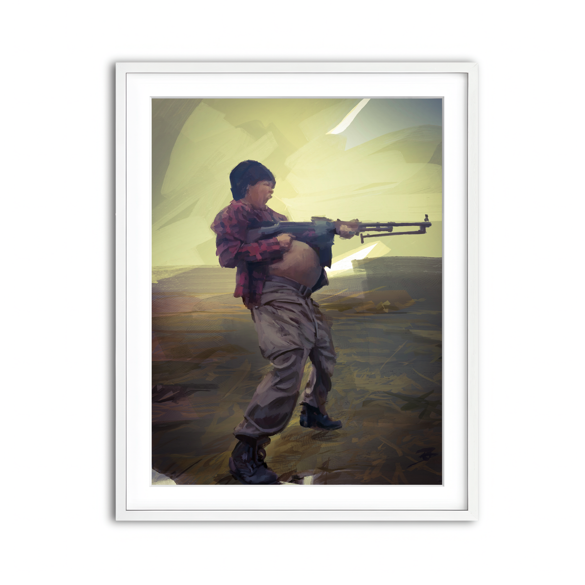 Framed Print 3x4 White
