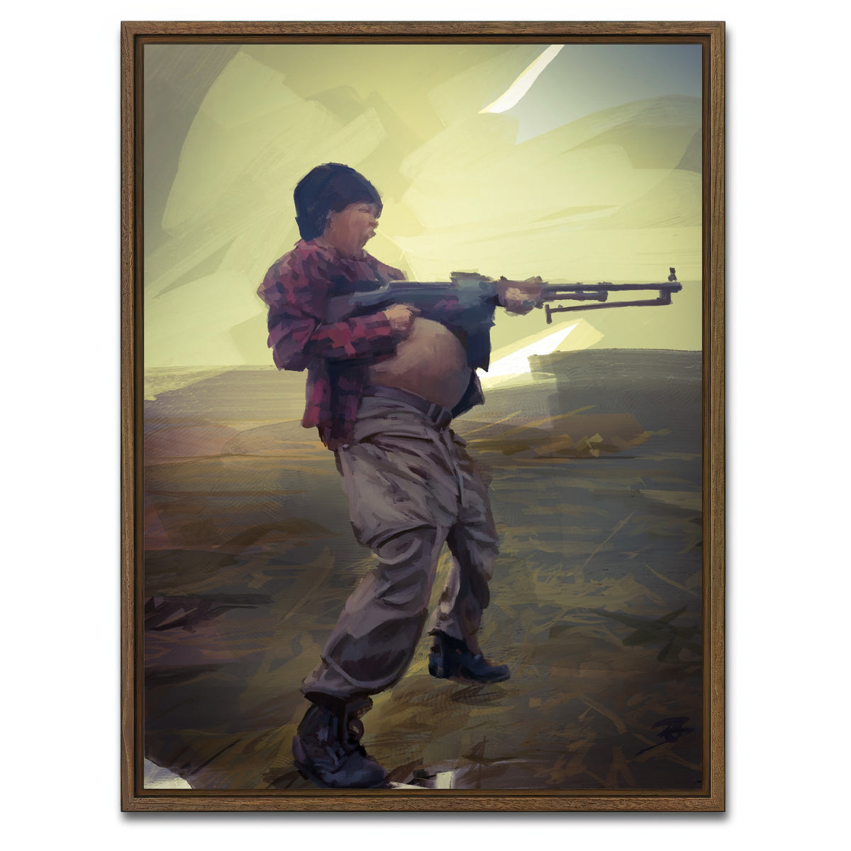 AUTO-MOCKUP WHITE | Perfidia - One Battle After Another | 1 Piece | Walnut Framed Canvas | group=3x4