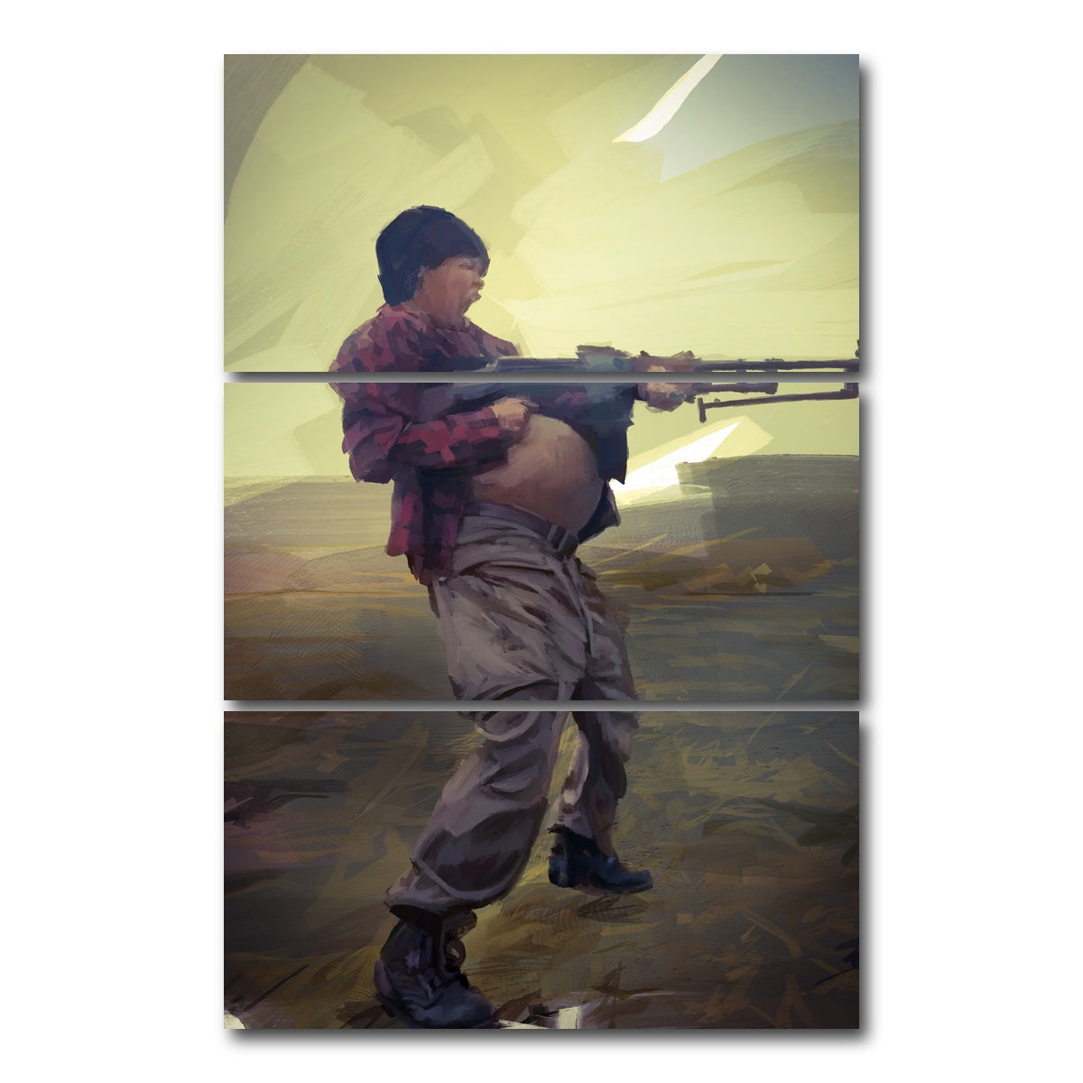 AUTO-MOCKUP WHITE | Perfidia - One Battle After Another | 3 Piece | Gallery Wrap Canvas | group=12x24_stacked