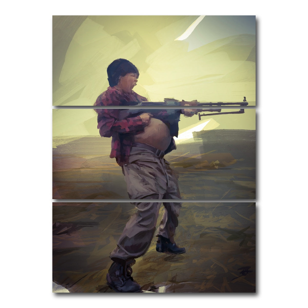 AUTO-MOCKUP WHITE | Perfidia - One Battle After Another | 3 Piece | Gallery Wrap Canvas | group=8x18_stacked