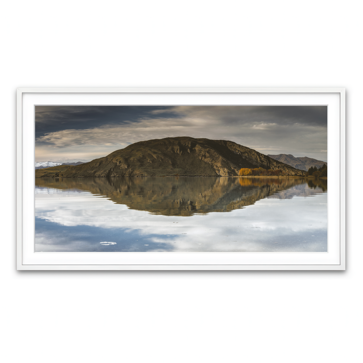 Framed Print 2x1 White