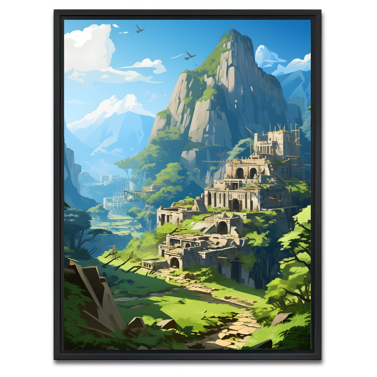 AUTO-MOCKUP WHITE | Peru - Machu Picchu | 1 Piece | Black Framed Canvas | group=3x4
