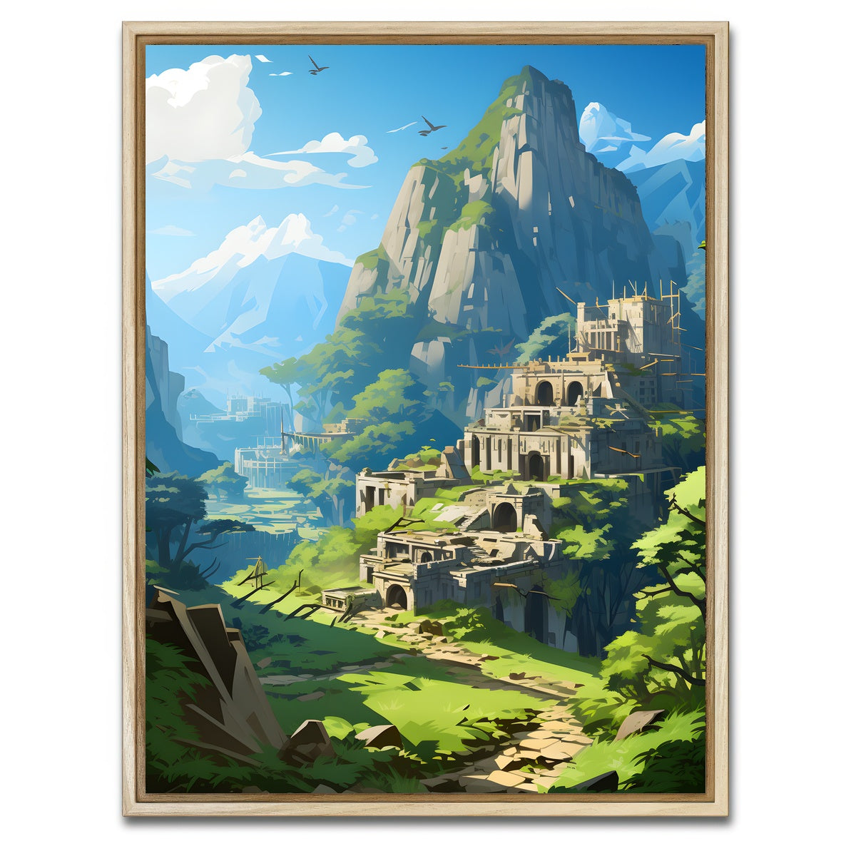 AUTO-MOCKUP WHITE | Peru - Machu Picchu | 1 Piece | Natural Framed Canvas | group=3x4