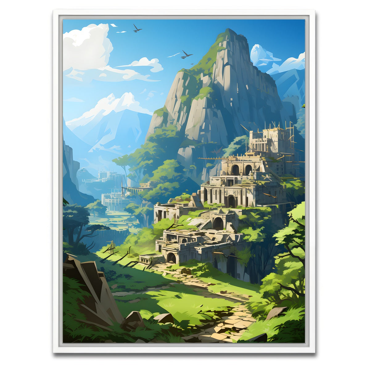 AUTO-MOCKUP WHITE | Peru - Machu Picchu | 1 Piece | White Framed Canvas | group=3x4