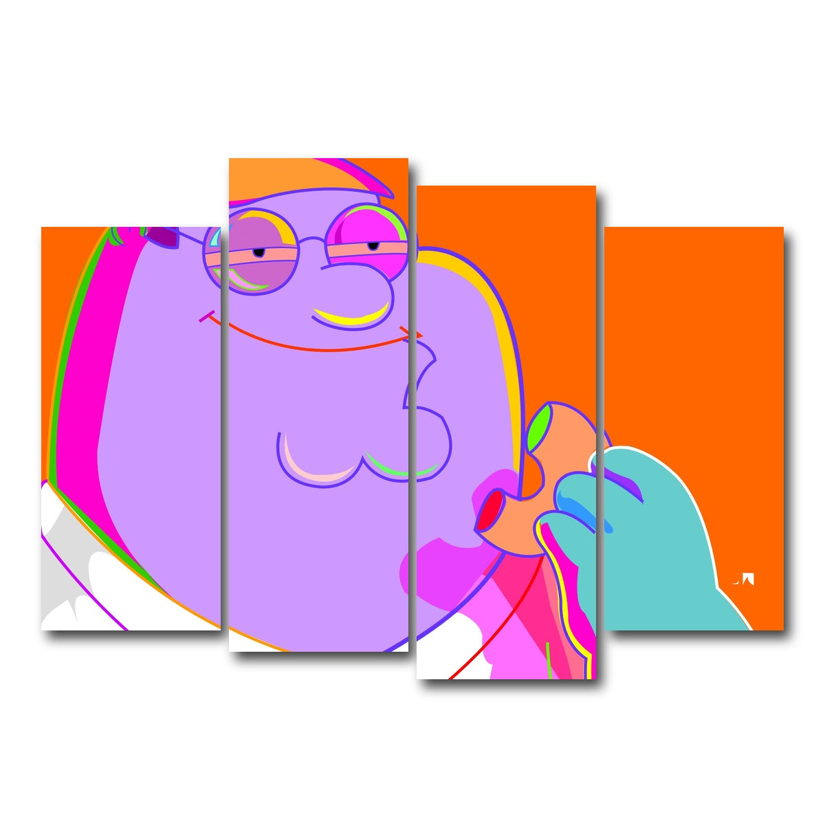 AUTO-MOCKUP WHITE | Peter High | 4 Piece | Gallery Wrap Canvas | group=4_normal