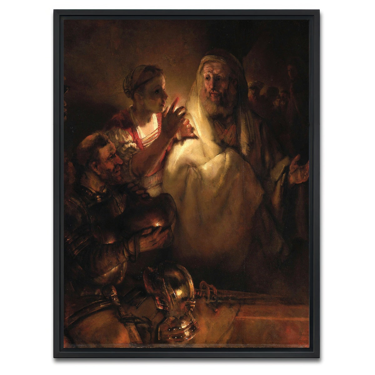 AUTO-MOCKUP WHITE | Peter's Denial | 1 Piece | Black Framed Canvas | group=3x4