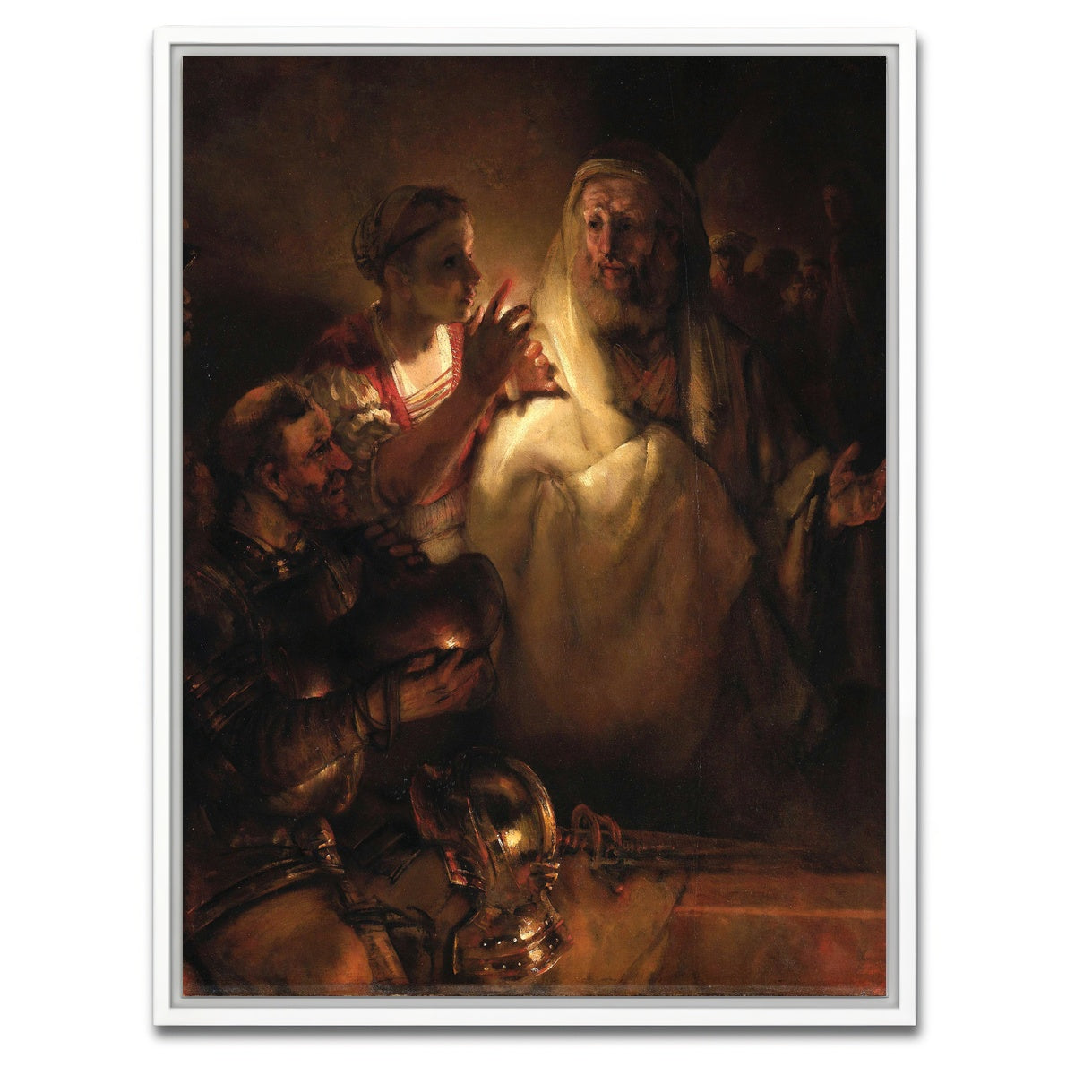 AUTO-MOCKUP WHITE | Peter's Denial | 1 Piece | White Framed Canvas | group=3x4