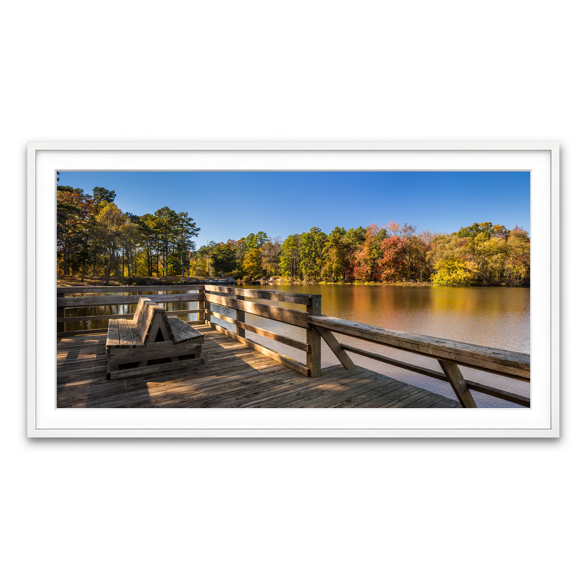 Framed Print 2x1 White