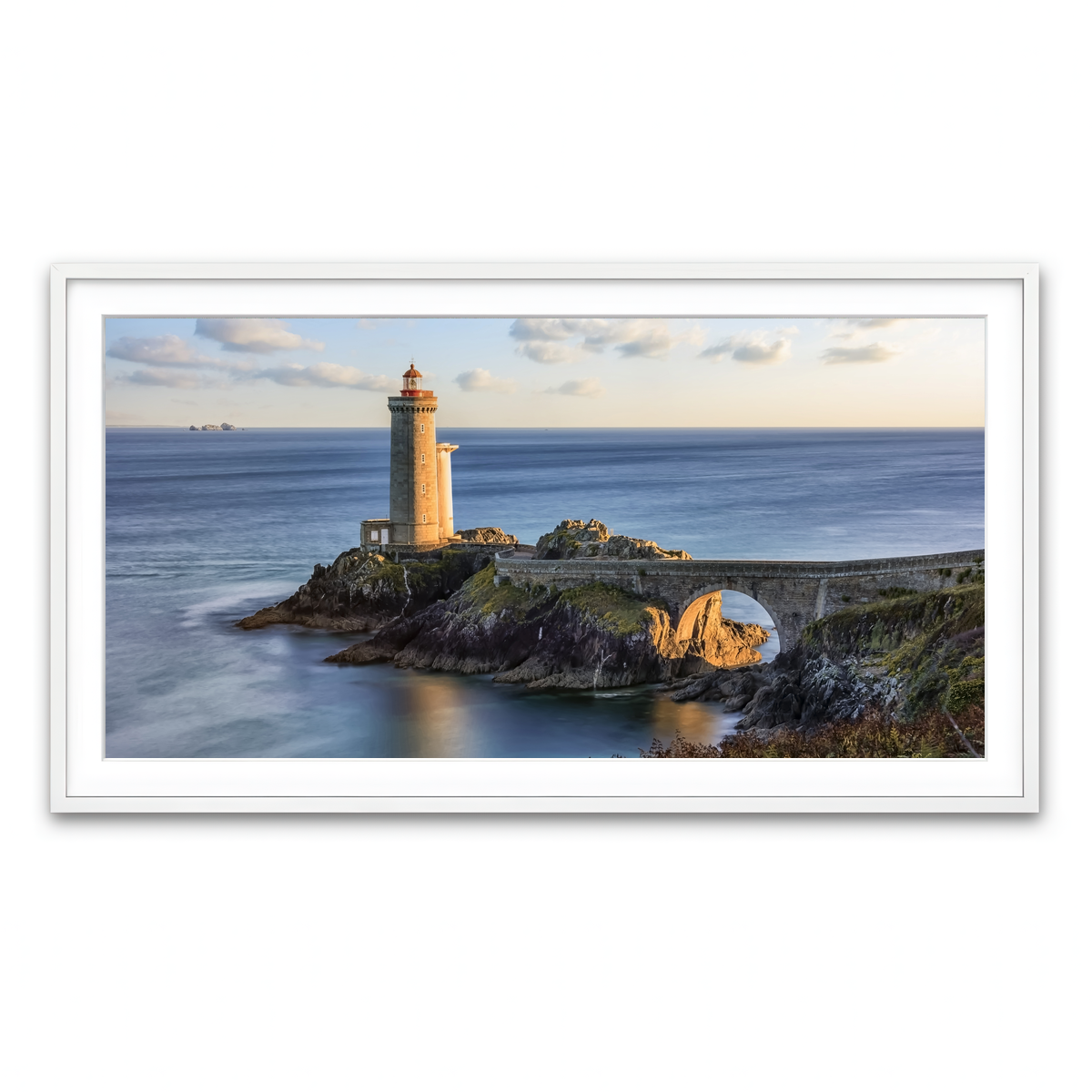 Framed Print 2x1 White