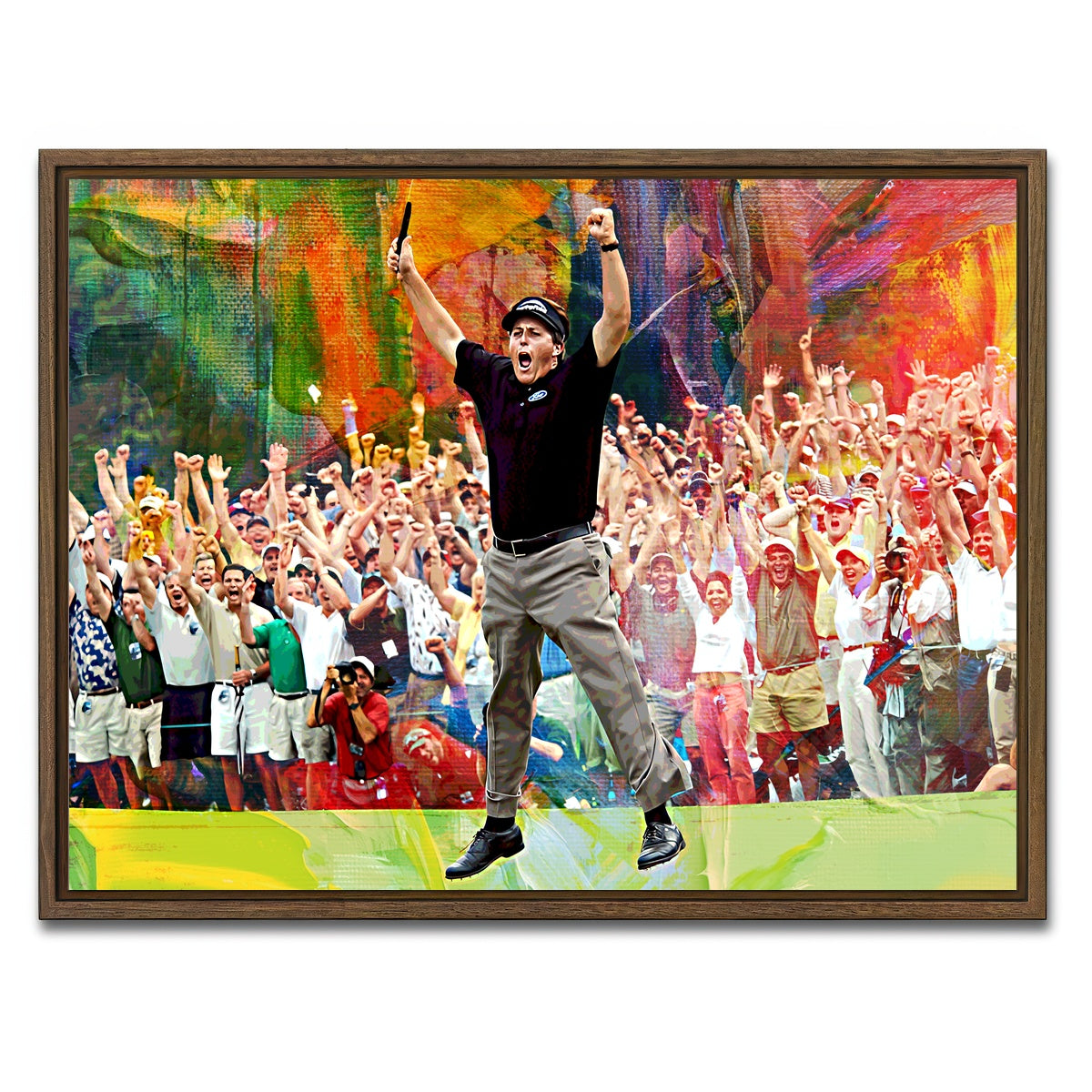 AUTO-MOCKUP WHITE | Phil Mickelson | 1 Piece | Walnut Framed Canvas | group=4x3