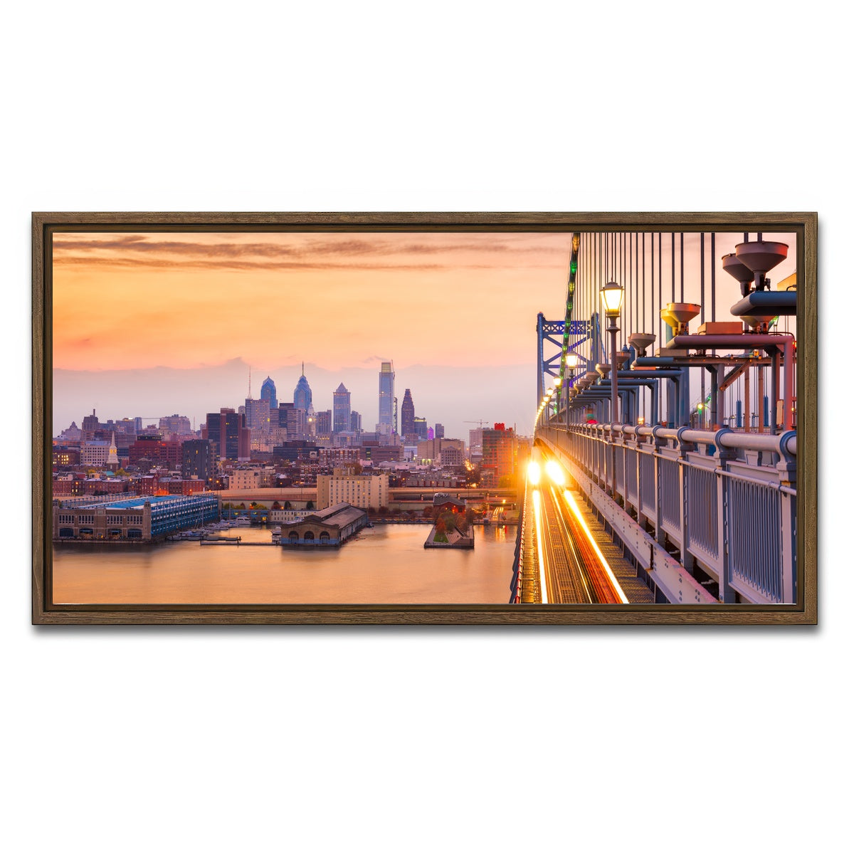 AUTO-MOCKUP WHITE | Philadelphia | 1 Piece | Walnut Framed Canvas | group=2x1
