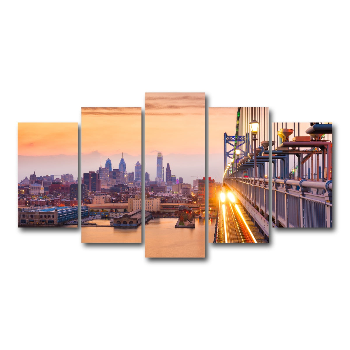 AUTO-MOCKUP WHITE | Philadelphia | 5 Piece | Gallery Wrap Canvas | group=5_normal