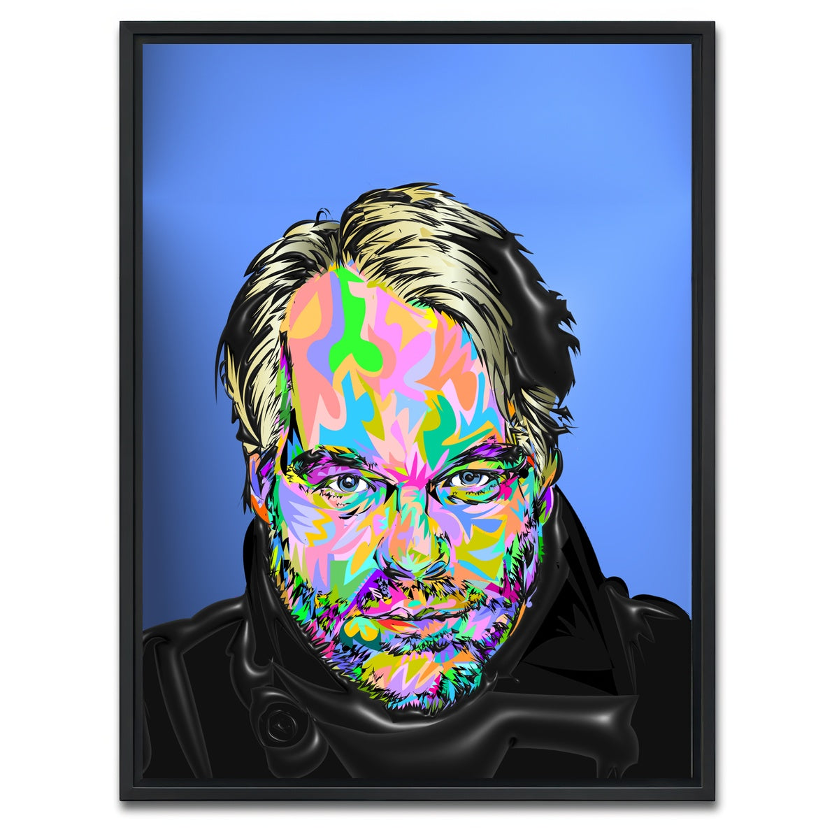 AUTO-MOCKUP WHITE | Philip Seymour Hoffman | 1 Piece | Black Framed Canvas | group=3x4