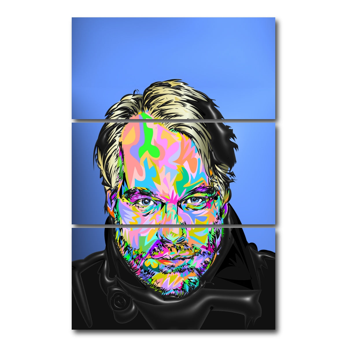 AUTO-MOCKUP WHITE | Philip Seymour Hoffman | 3 Piece | Gallery Wrap Canvas | group=12x24_stacked