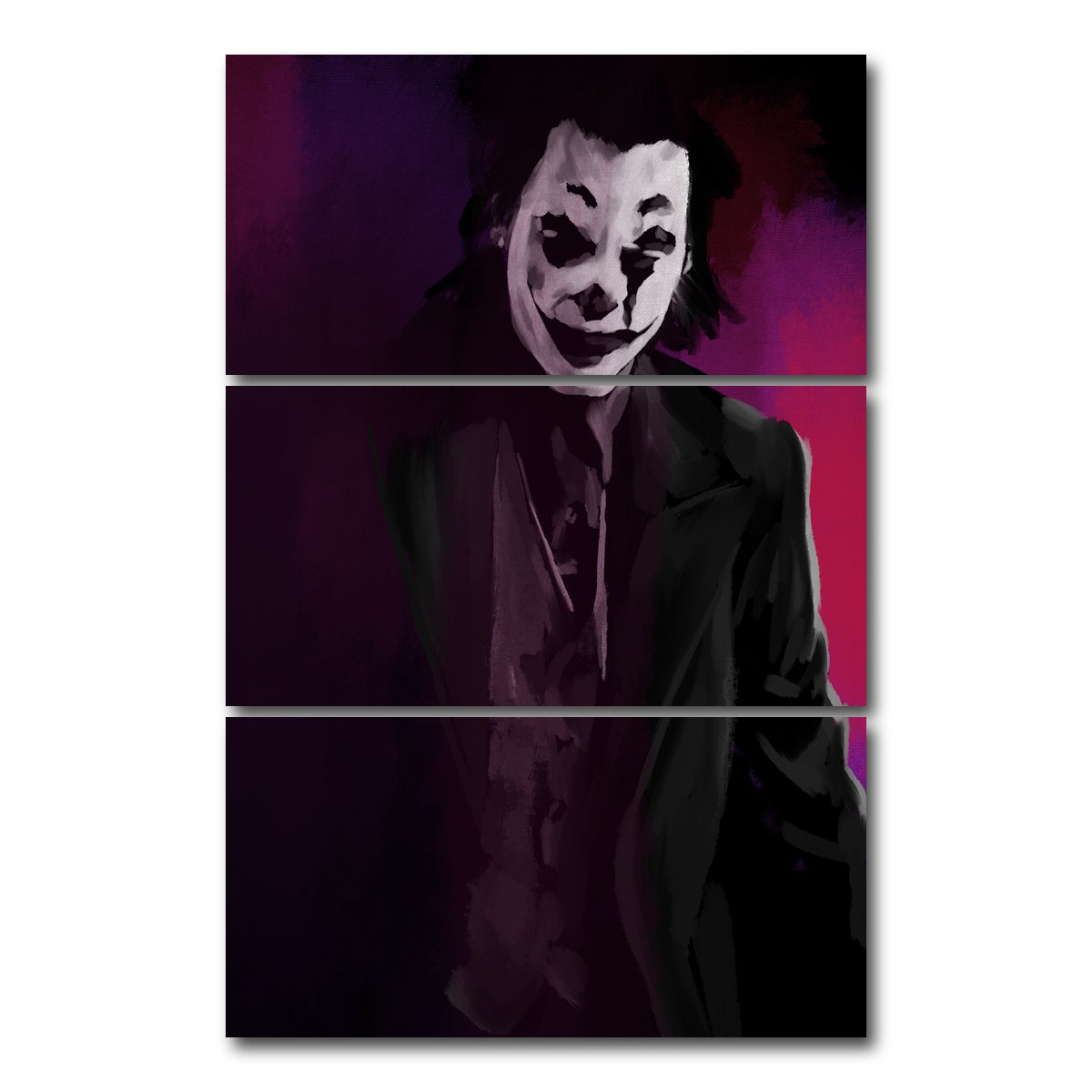 AUTO-MOCKUP WHITE | Phoenix Joker | 3 Piece | Gallery Wrap Canvas | group=12x24_stacked