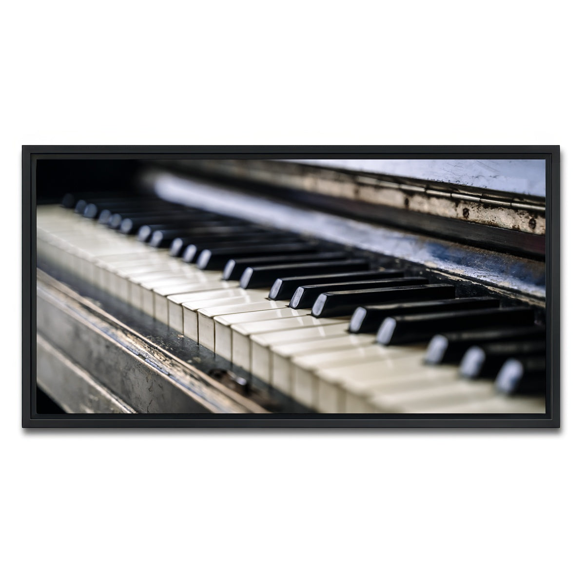 AUTO-MOCKUP WHITE | Piano Keys | 1 Piece | Black Framed Canvas | group=2x1
