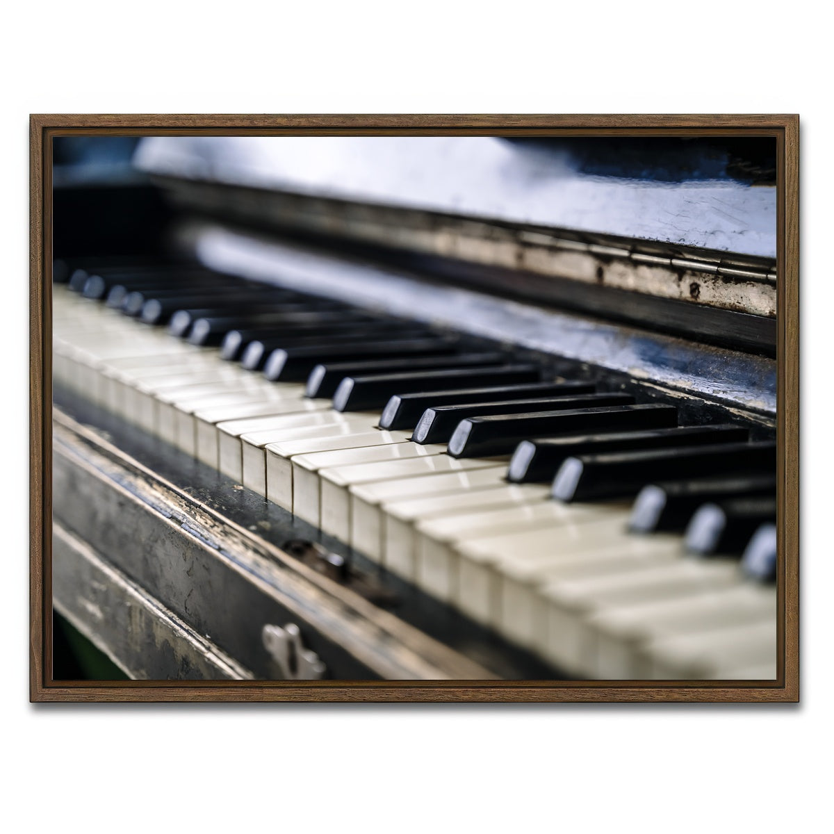 AUTO-MOCKUP WHITE | Piano Keys | 1 Piece | Walnut Framed Canvas | group=4x3