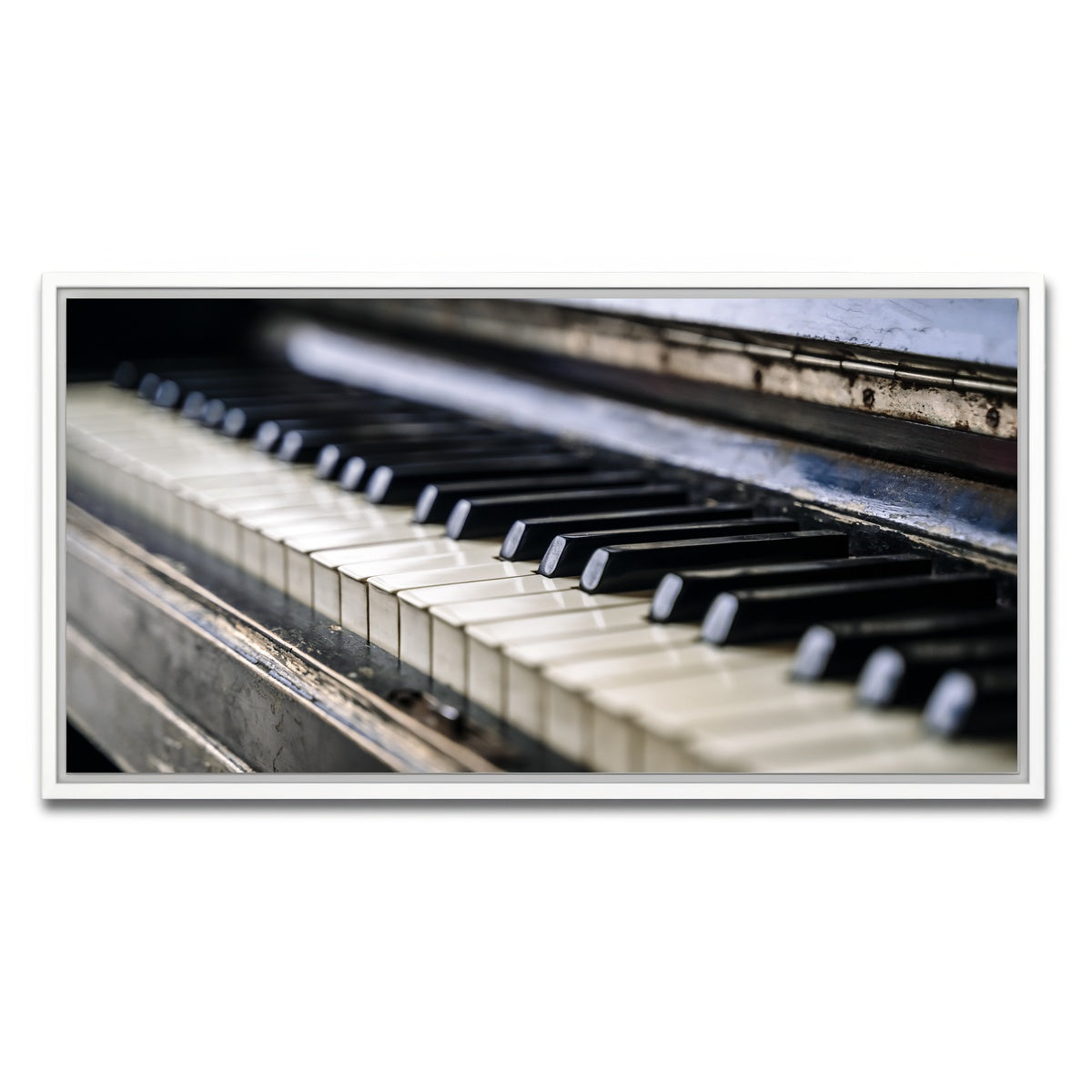 AUTO-MOCKUP WHITE | Piano Keys | 1 Piece | White Framed Canvas | group=2x1