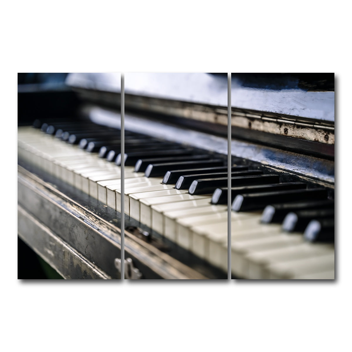 AUTO-MOCKUP WHITE | Piano Keys | 3 Piece | Gallery Wrap Canvas | group=12x24