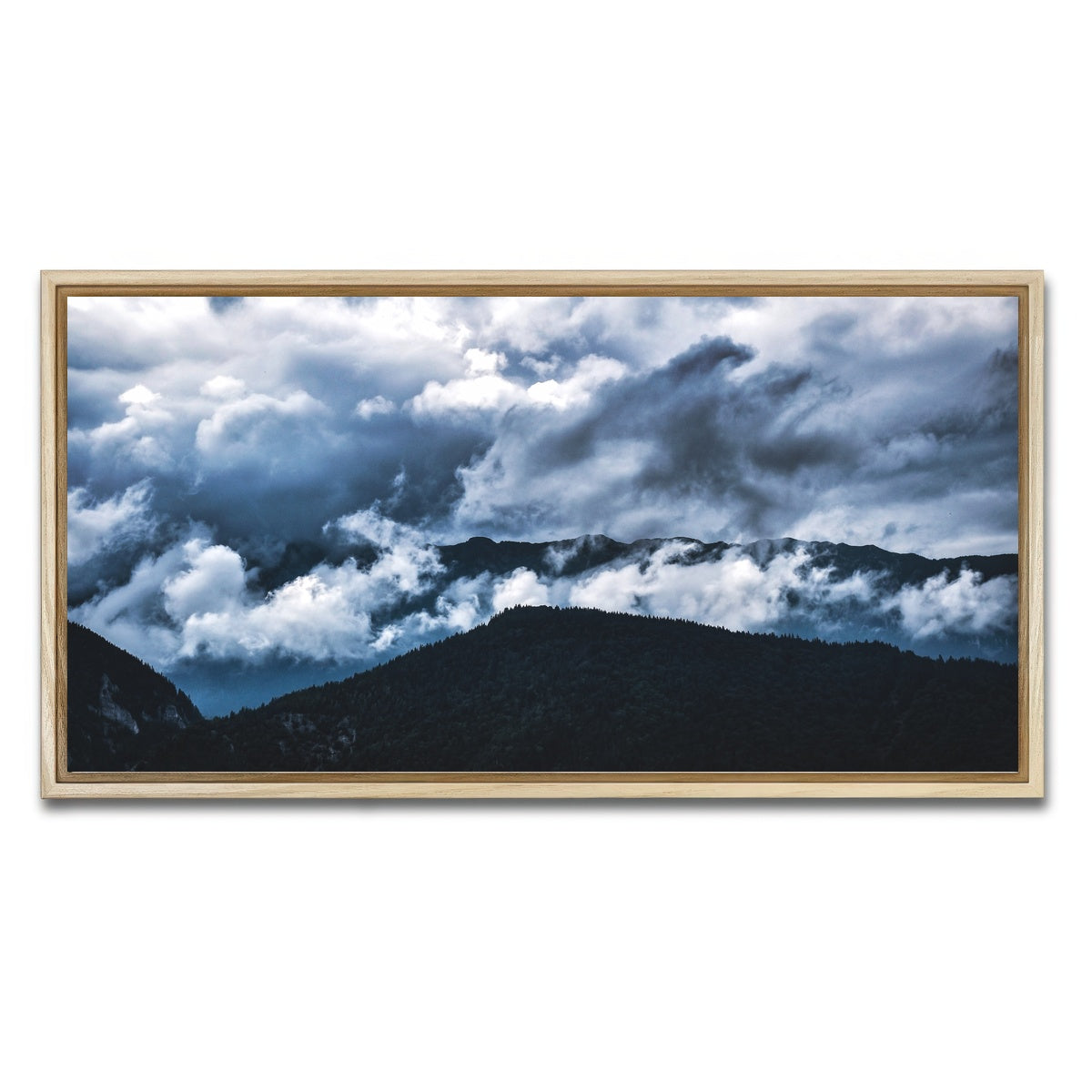 AUTO-MOCKUP WHITE | Piatra Craiului Romania 5 | 1 Piece | Natural Framed Canvas | group=2x1