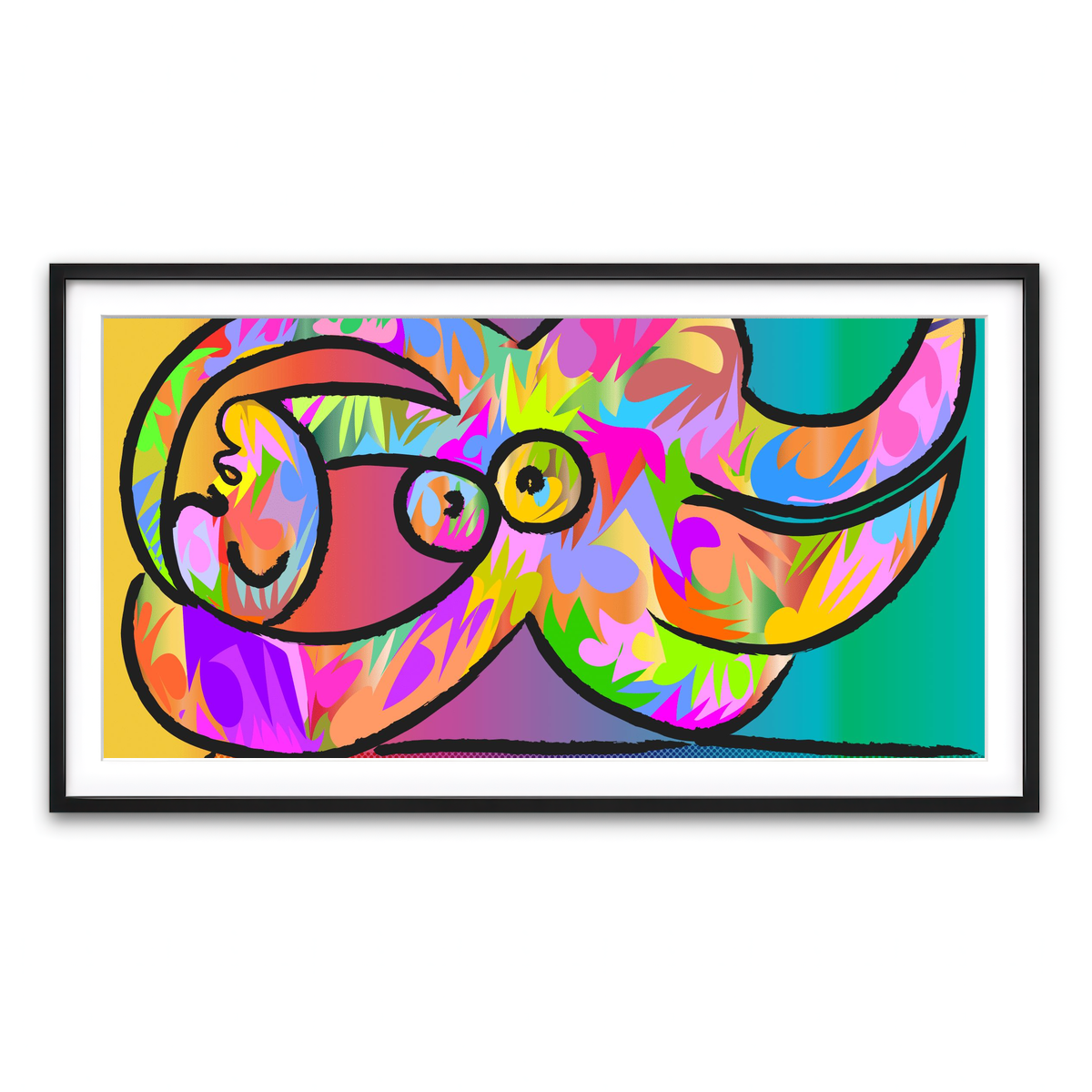 Framed Print 2x1 Black