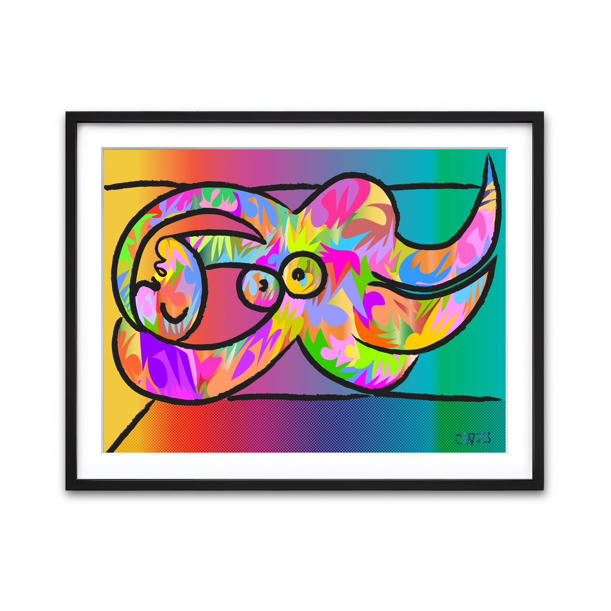 Framed Print 4x3 Black