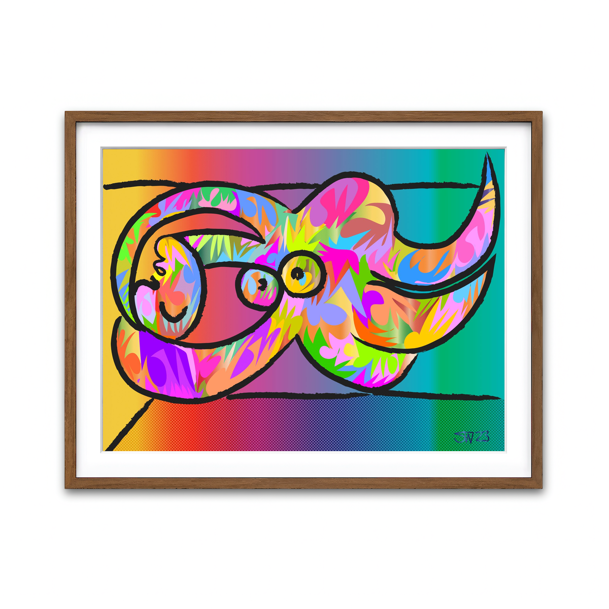 Framed Print 4x3 Walnut